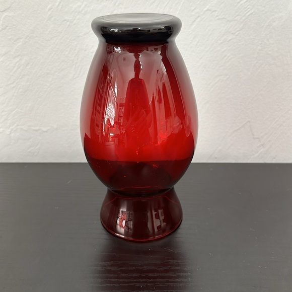 Anchor Hocking Vintage Ruby Red Depression Glass Vase - Picture 12 of 13